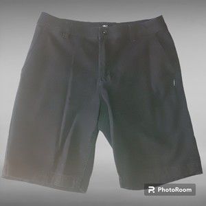 O'neill Men's Chino Shorts Size 32 Flat Front Pockets Casual Black